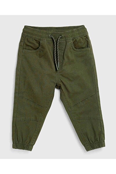 R&B Solid Jogger Pants with Drawstring Waist