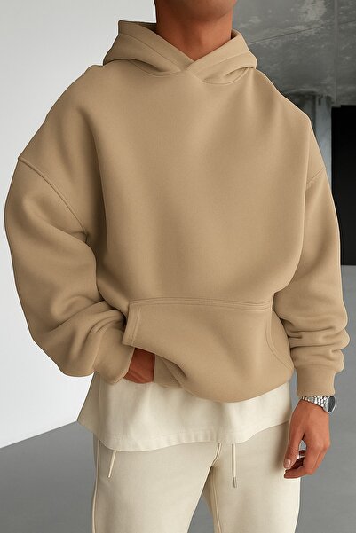 DM DOLCE MORE سترة رياضية بلون واحد مصنوعة من القطن الممشط بثلاث خيوط للجنسين