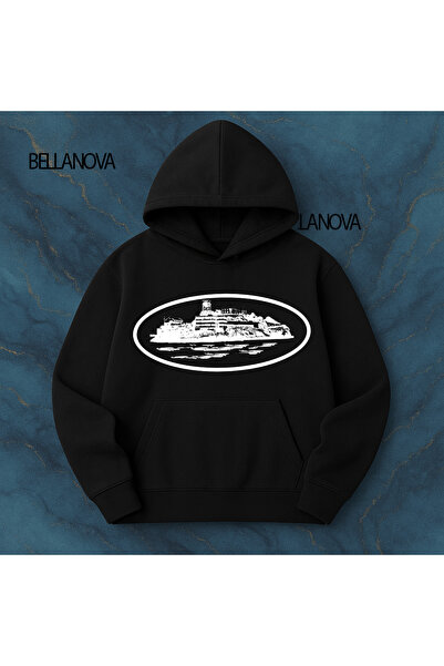 bellanova Κορυφαίας ποιότητας Unisex Φούτερ με κουκούλα και 3 κλωστές