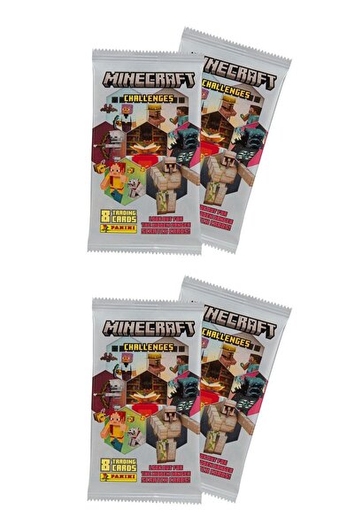 TOYFEST 4 PAKET - 32 KART - Minecraft Koleksiyon Kartları – Challenges Serisi