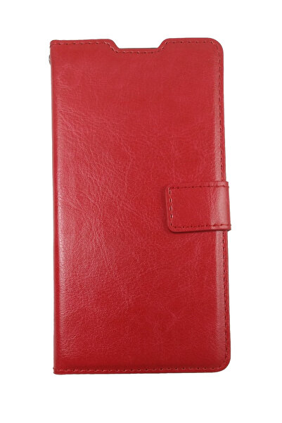 OEM Husă compatibilă cu Huawei P8 Lite, roșie, imitație de piele