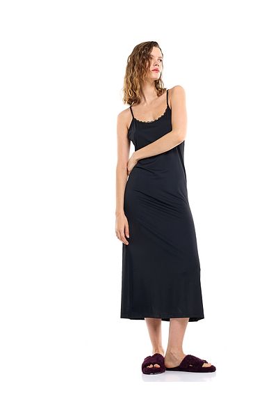 R&B Solid Night Slip Dress