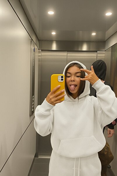 E-ROMA Sweatshirt unisex cu culoare solidă