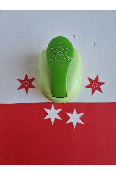 DODOMAR Şekilli Delgeç 3D 3 boyutlu Yıldız Desenli Punç 4 cm sanat etkinlikleri için