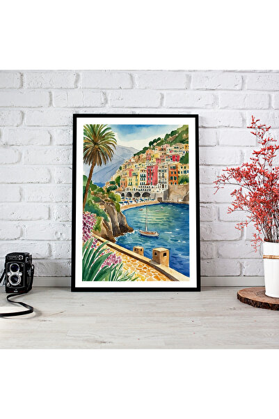 woodsia Tablou cu poster din lemn MDF cu aspect de cadru dintr-o singură buca...