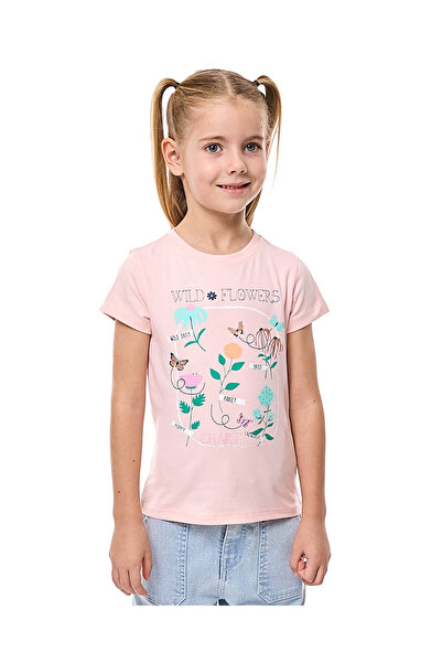 R&B Printed T-Shirt with Crew Neck and Short Sleeves
