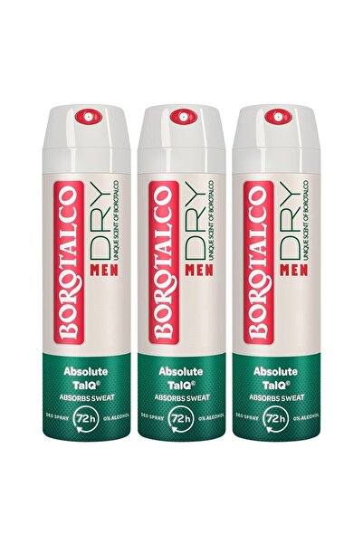 Borotalco Pack of 3 Deodorant Spray Men, Dry Unique Scent Of Borotalco, 150 ml