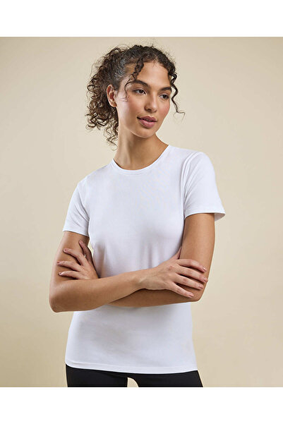 R&B تي شيرت سادة برقبة دائرية وأكمام قصيرة