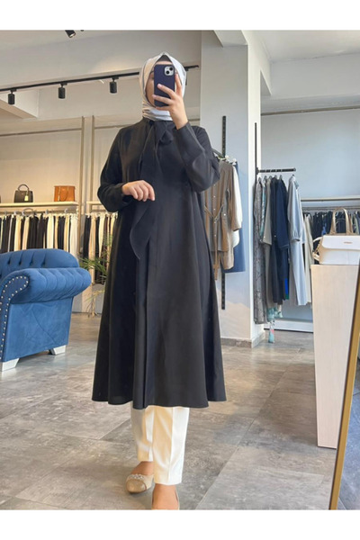 Famelin Women's Plus Size Tie Model Tunic 6-5749