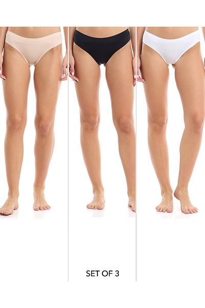 R&B 3 Pack Solid Bikini Briefs