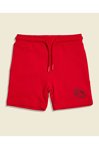 R&B Print Detail Sweatshorts with Drawstring Waist