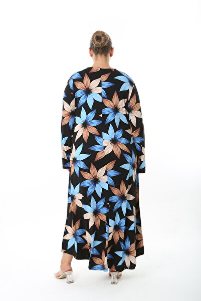 XL Modam Women's Lycra Viscose Multi-Colored Patterned Plus Size Dress