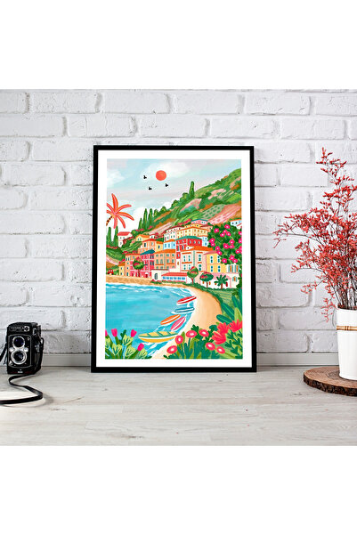 woodsia Tablou cu poster din lemn MDF cu aspect de cadru dintr-o singură buca...