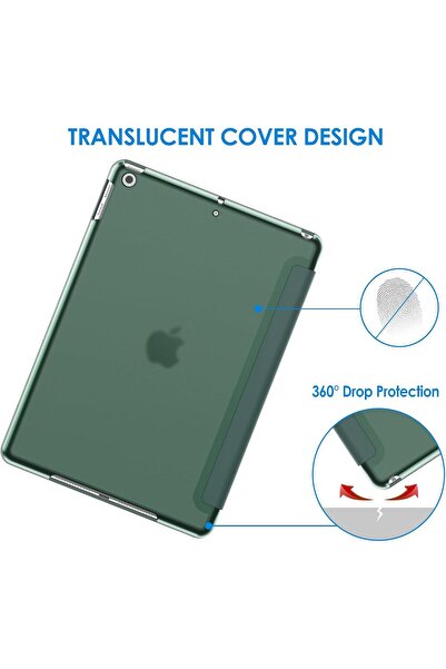 Fibaks Apple İpad 7. 8. 9. Nesil 10.2 Güçlü Manyetik Smart Kapak Devrilmez Standlı Uyku Modlu Tablet Kılıfı