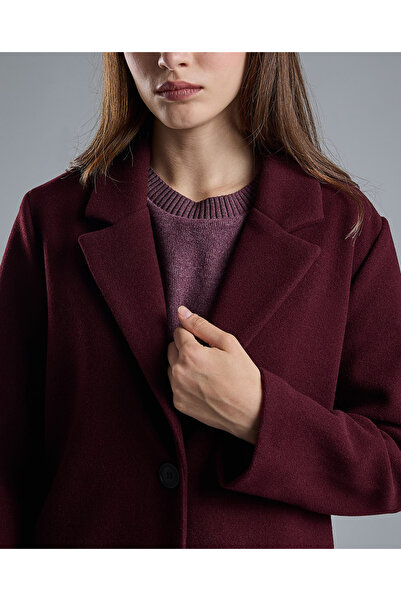 R&B Solid Overcoat with Button Closure