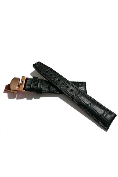 FADO &Suitable for All Kinds of Watches Butterfly Buckle 18 mm Black Cord (273) Rose Buckle