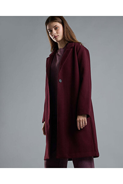 R&B Solid Overcoat with Button Closure