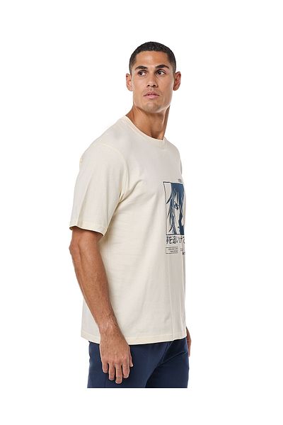 R&B Graphic Print T-Shirt With Crew Neck And Short Sleeves