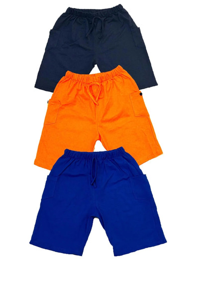 NoVibe Set de 3 pantaloni scurți de vară pentru copii cu buzunare - pantaloni...