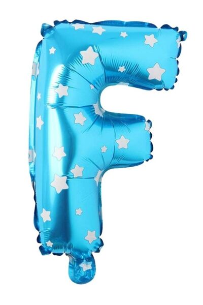 PartiCompany بالون فويل على شكل حرف أزرق مرصع بالنجوم