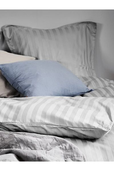 OEM Bed linen + satin sheet NELL 200x220 light gray