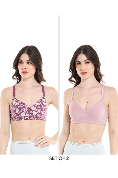 R&B Pack of 2 Lightly Padded T-Shirt Bras