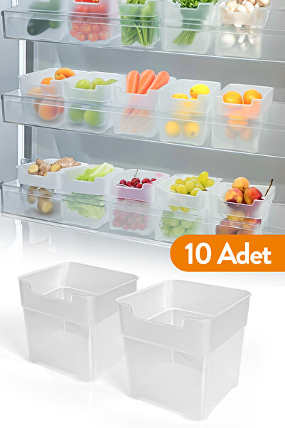 MİMOZA PARK 10 Pieces Refrigerator Door Organizer Organizer | Refrigerator Organizer and Bathroom Organizer