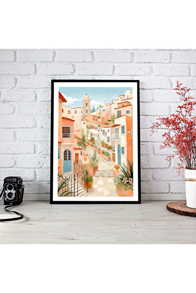 woodsia Tablou cu poster din lemn MDF cu aspect de cadru dintr-o bucată CYMD ...