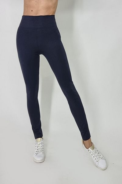 FashionForYou Yoga Run fitness leggings, with shaping band around the waist, Black, S