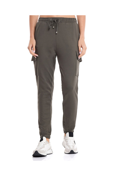 R&B Solid Jogger Pants with Drawstring Waist