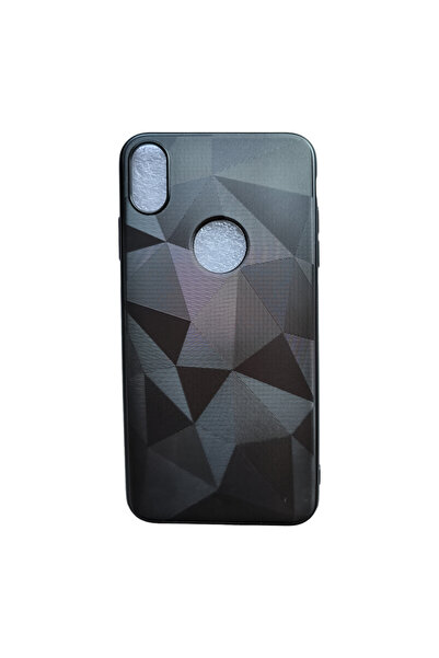 OEM Θήκη συμβατή με iPhone XS Max, με υφή διαμαντιού 3D, Μαύρο