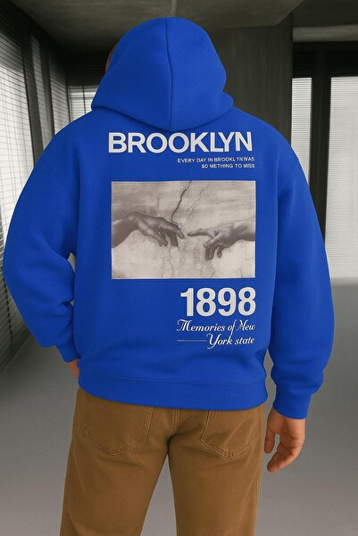 DM DOLCE MORE سترة رياضية مطبوعة من قماش بروكلين الممشط بثلاث خيوط