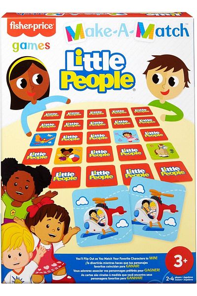 mattel Fisher-Price Make-A-Match Card with Little People Theme