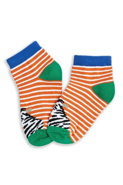 R&B 3 Pack Striped Ankle Socks