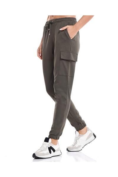 R&B Solid Jogger Pants with Drawstring Waist