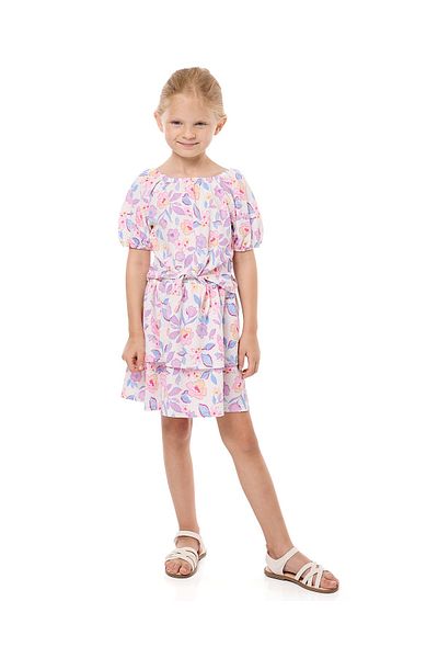 R&B Floral Printed Top and Skirt Set