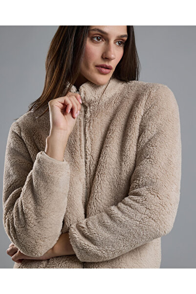 R&B سترة قطيفة بسحاب للإغلاق