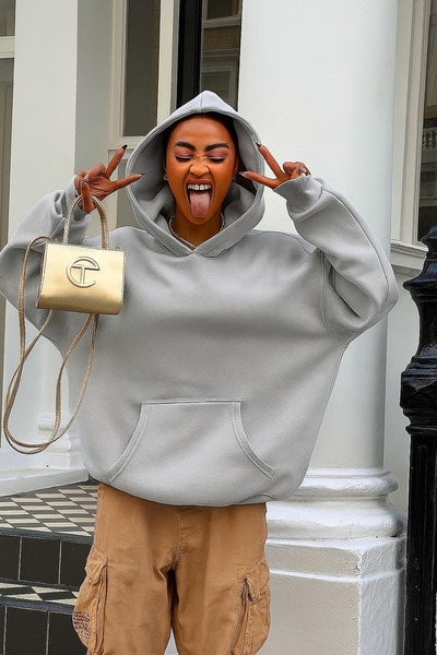 BENROMA سترة رياضية بلون واحد للجنسين مصنوعة من القطن الممشط بثلاث خيوط