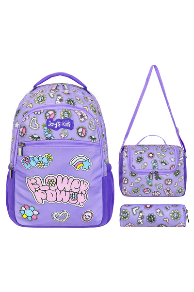 Joys' Kids Комплект от 3 части за училище Joy's Kids Flower Power (раница + ч...
