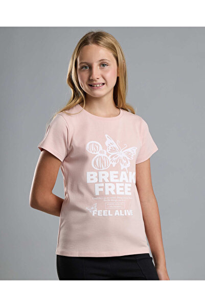 R&B Printed T-Shirt with Crew Neck and Short Sleeves