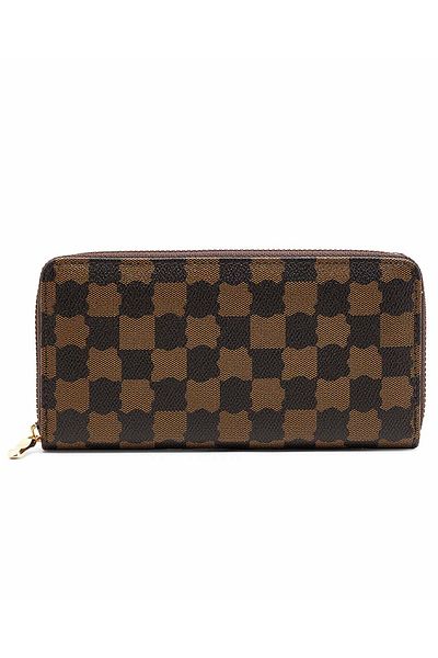 R&B Patterned Zip-Around Wallet