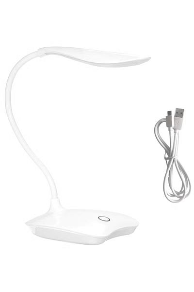 Primo Plus LED USB Rechargeable Eye-Protection Metal Material Desk Lamp white lighting 12x10x40 cm Multicolour