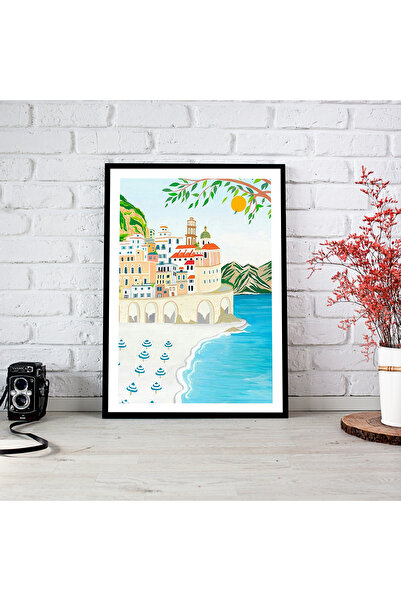 woodsia Tablou cu poster din lemn MDF cu aspect de cadru dintr-o singură buca...