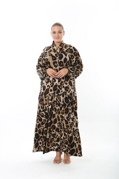 XL Modam Women's Lycra Viscose Plus Size Buttoned Dress