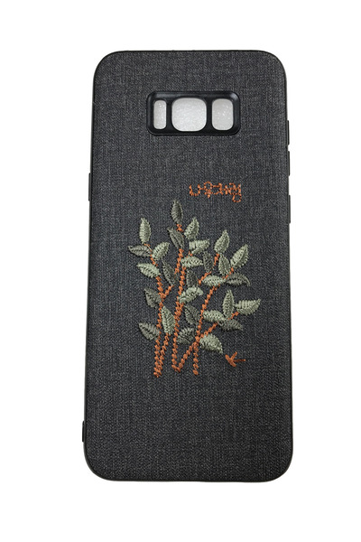 OEM Husă compatibilă cu Samsung Galaxy S8 Plus, bambus brodat pe imitație de ...