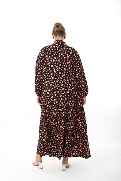 XL Modam Women's Lycra Viscose Plus Size Buttoned Dress