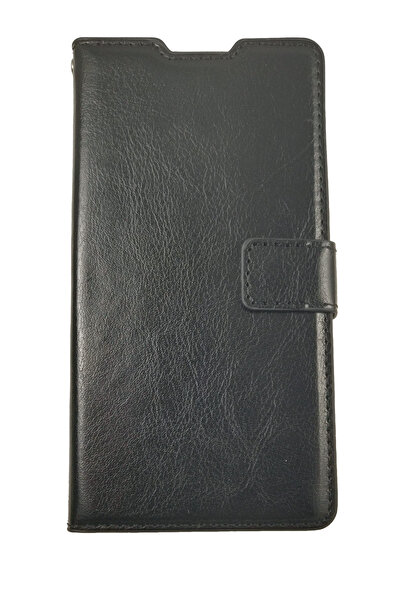 OEM Husă compatibilă cu Huawei P8 Lite, neagră, imitație de piele