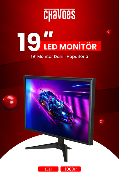 Chavoes 19"inch Monitör 49 Ekran Hoparlörlü 60Hz Full HD