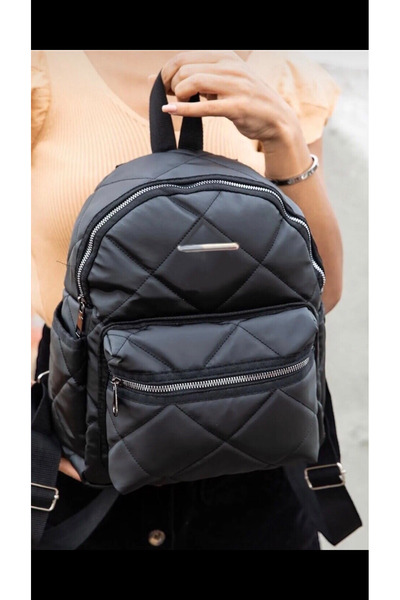 truvalıhelen Women's Young Girl Backpack Quilted Embroidery Pocket Zipper