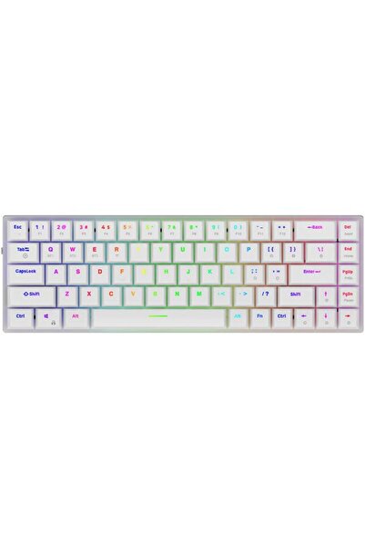 AQIRYS Tastatura Agena, Wireless 2.4 GHz, Bluetooth, USB (White)